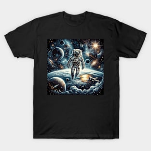 Astronaut Wanderer: Authentic Spacewalk T-Shirt